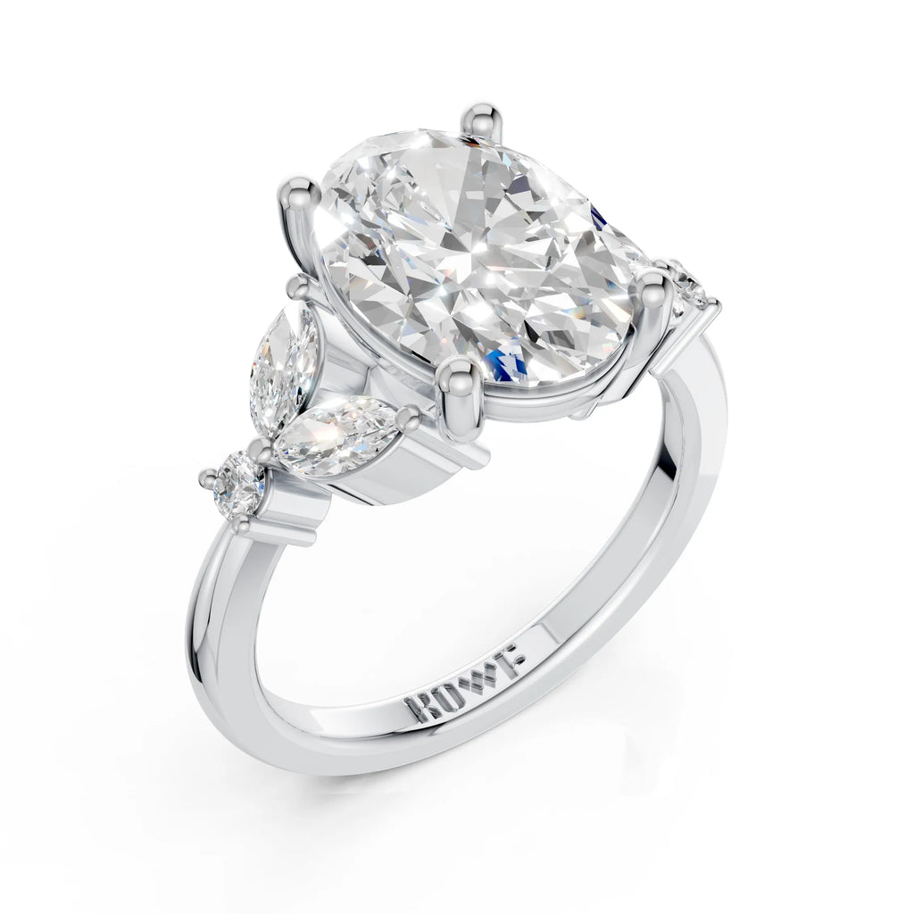 Oval Cut Three Stone Diamond