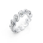 Marquise Diamond Twist Eternity Band Ring