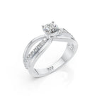 Twist Solitaire Moissanite Ring
