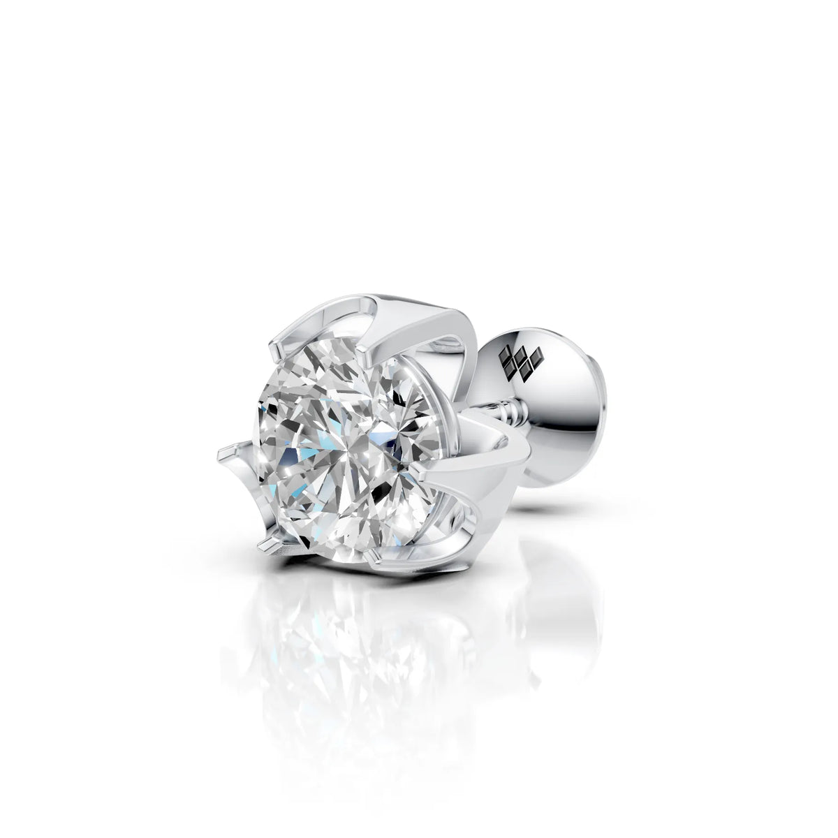 Classic Round Solitaire Diamond Stud (1 PC)