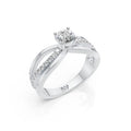 Twist Solitaire Moissanite Ring