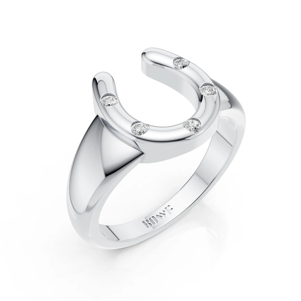 Modern Horseshoe Diamond Ring