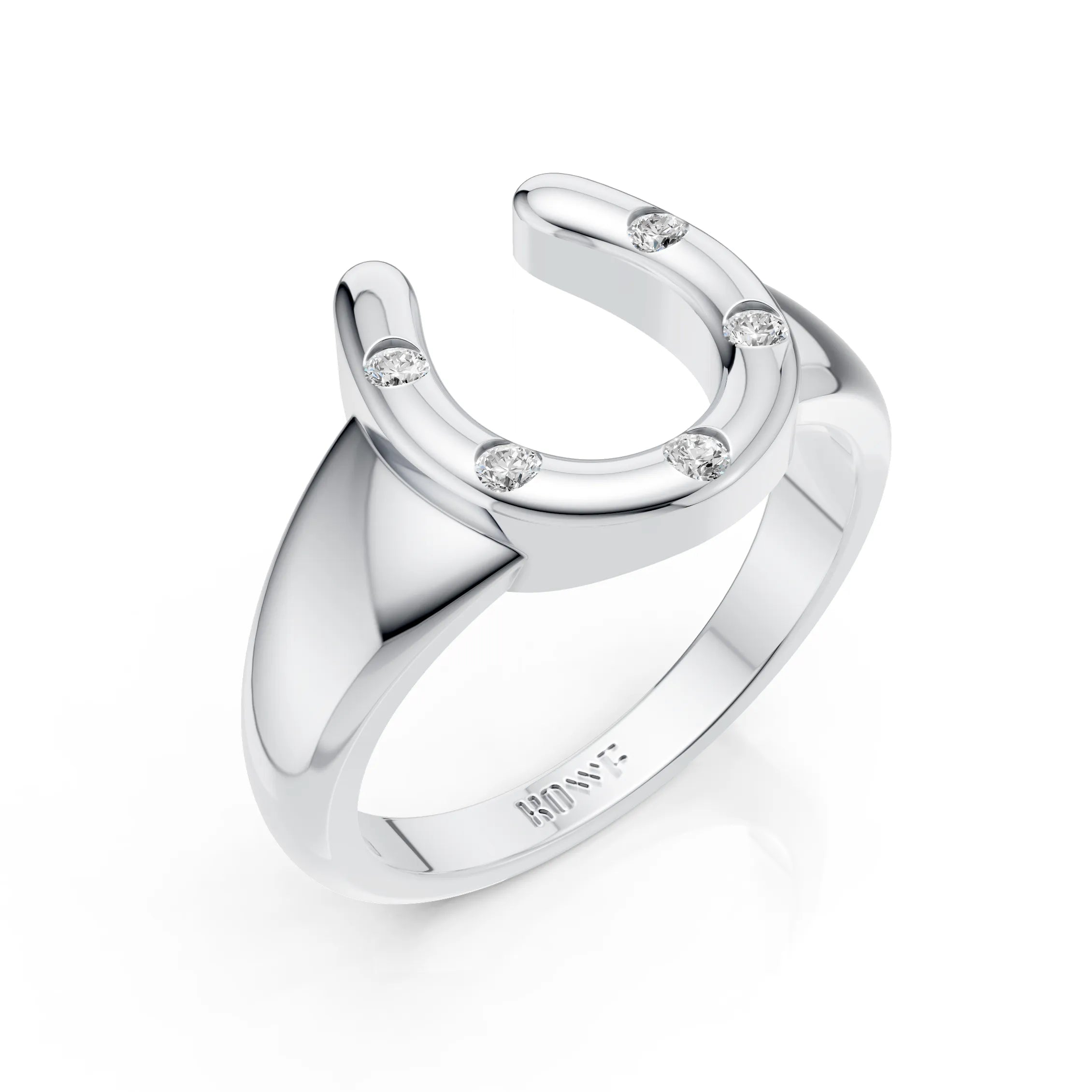 Modern Horseshoe Diamond Ring