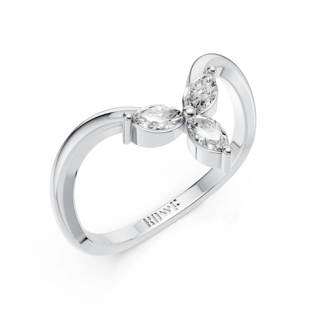 Marquise Diamond Butterfly Ring