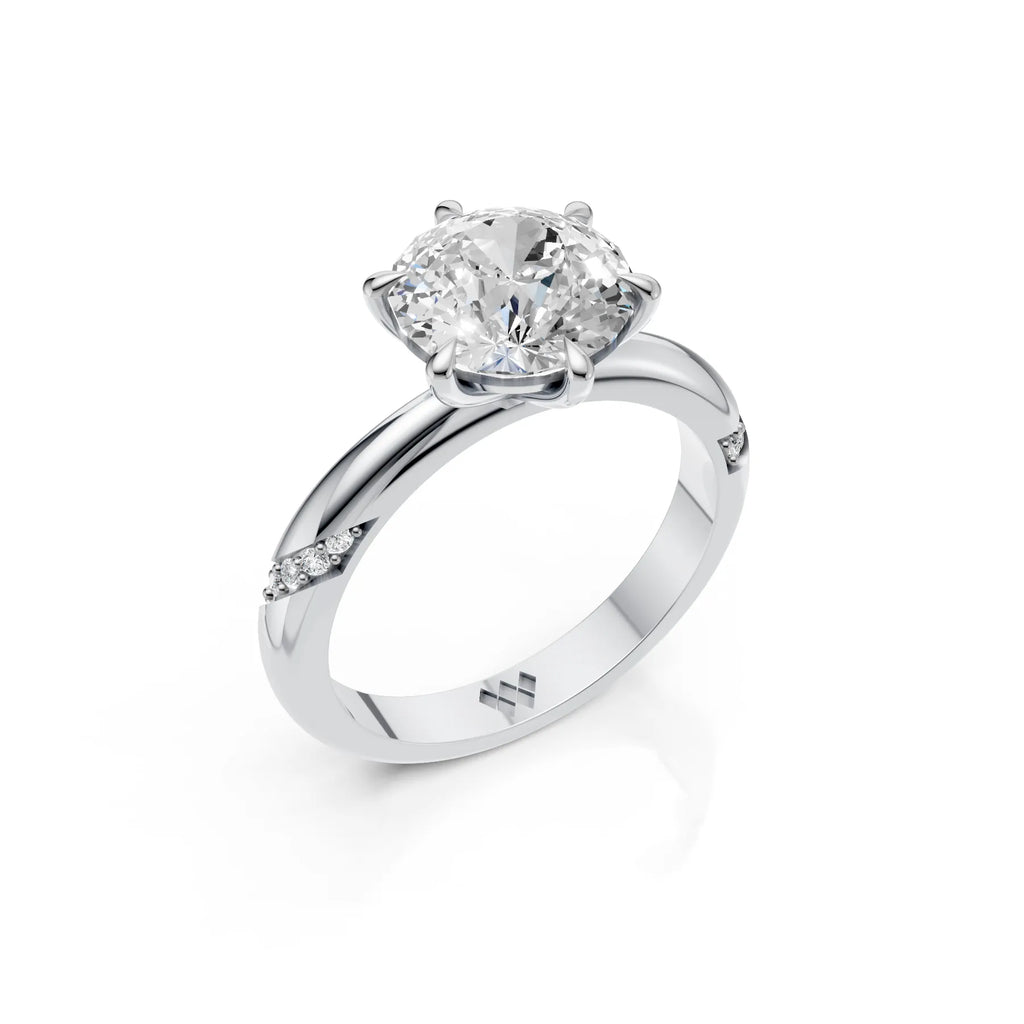 Portuguese Solitaire Split Shank Ring