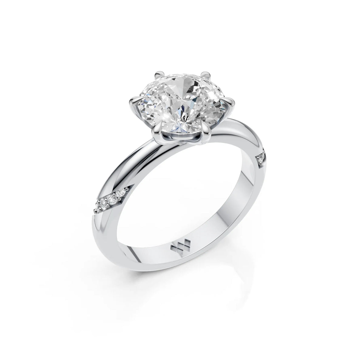 Portuguese Solitaire Split Shank Ring