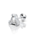 Triangle Claw Diamond Stud (1 PC)