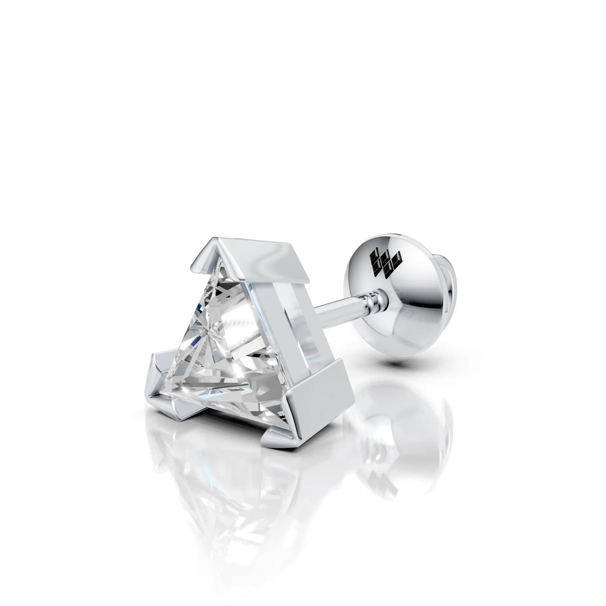 Triangle Claw Diamond Stud (1 PC)