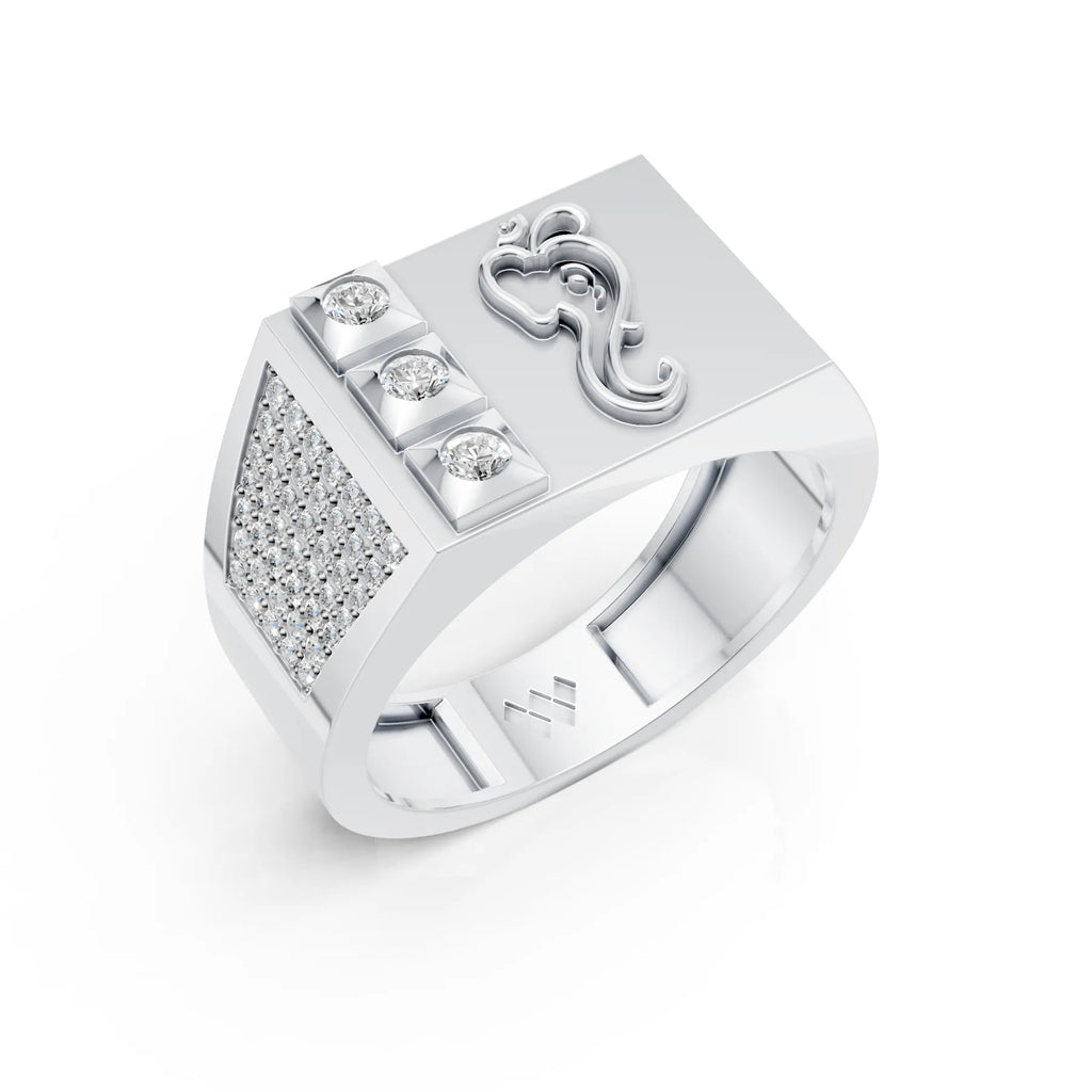 Ganesha Moissanite Statement Ring