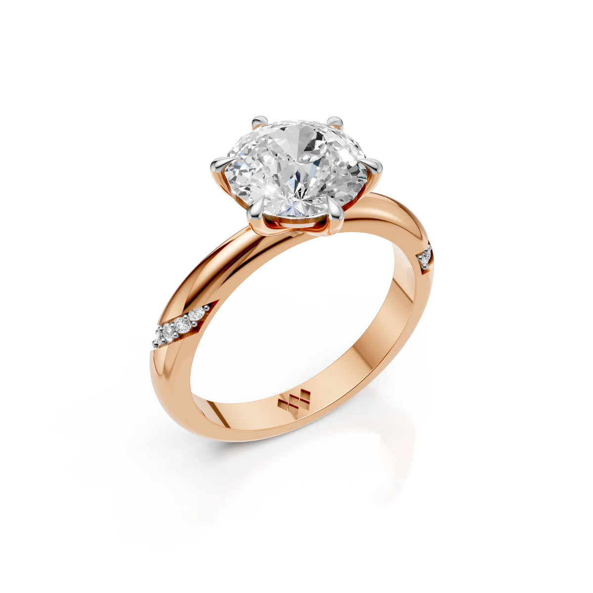 Portuguese Solitaire Split Shank Ring