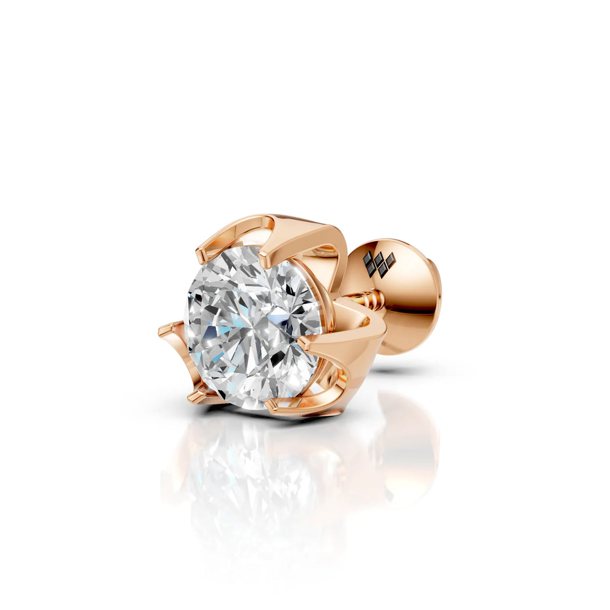 Classic Round Solitaire Diamond Stud (1 PC)