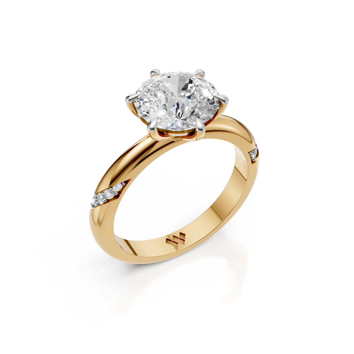 Portuguese Solitaire Split Shank Ring