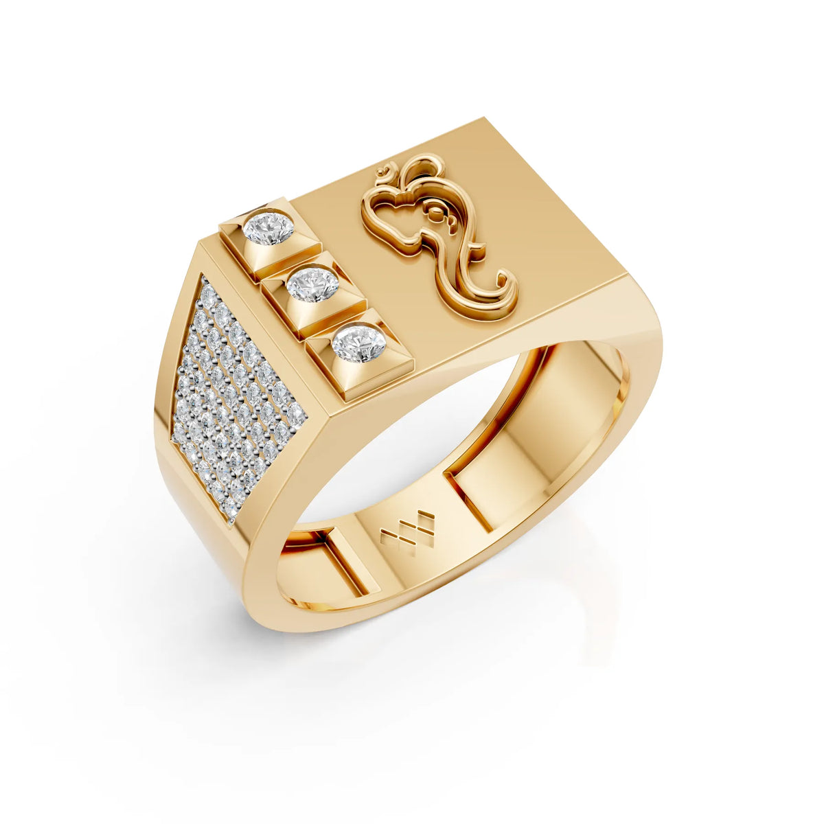 Ganesha Moissanite Statement Ring
