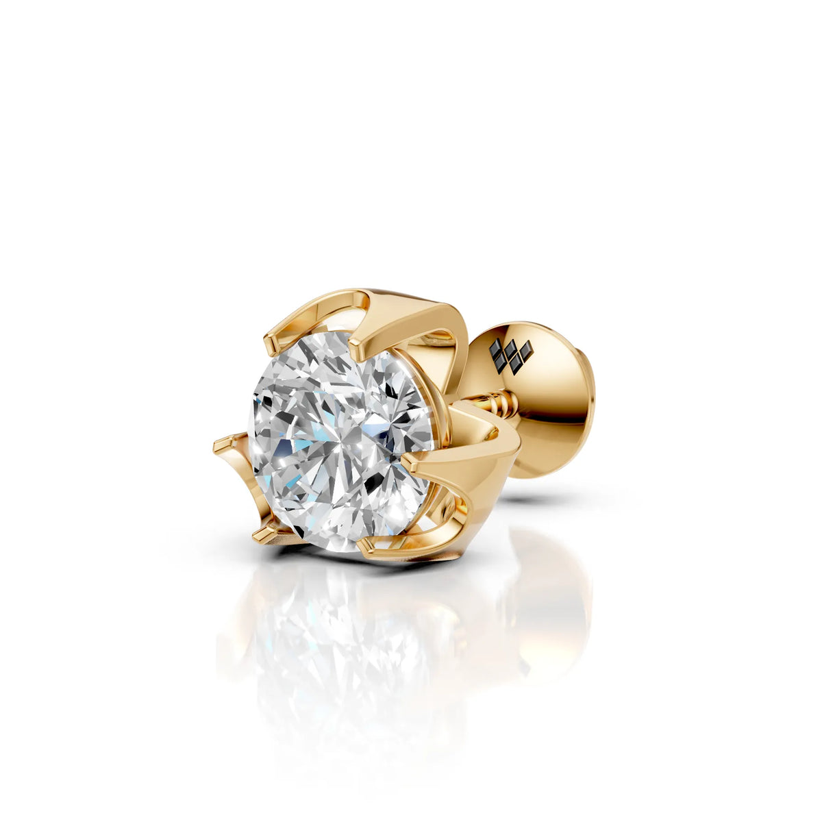 Classic Round Solitaire Diamond Stud (1 PC)
