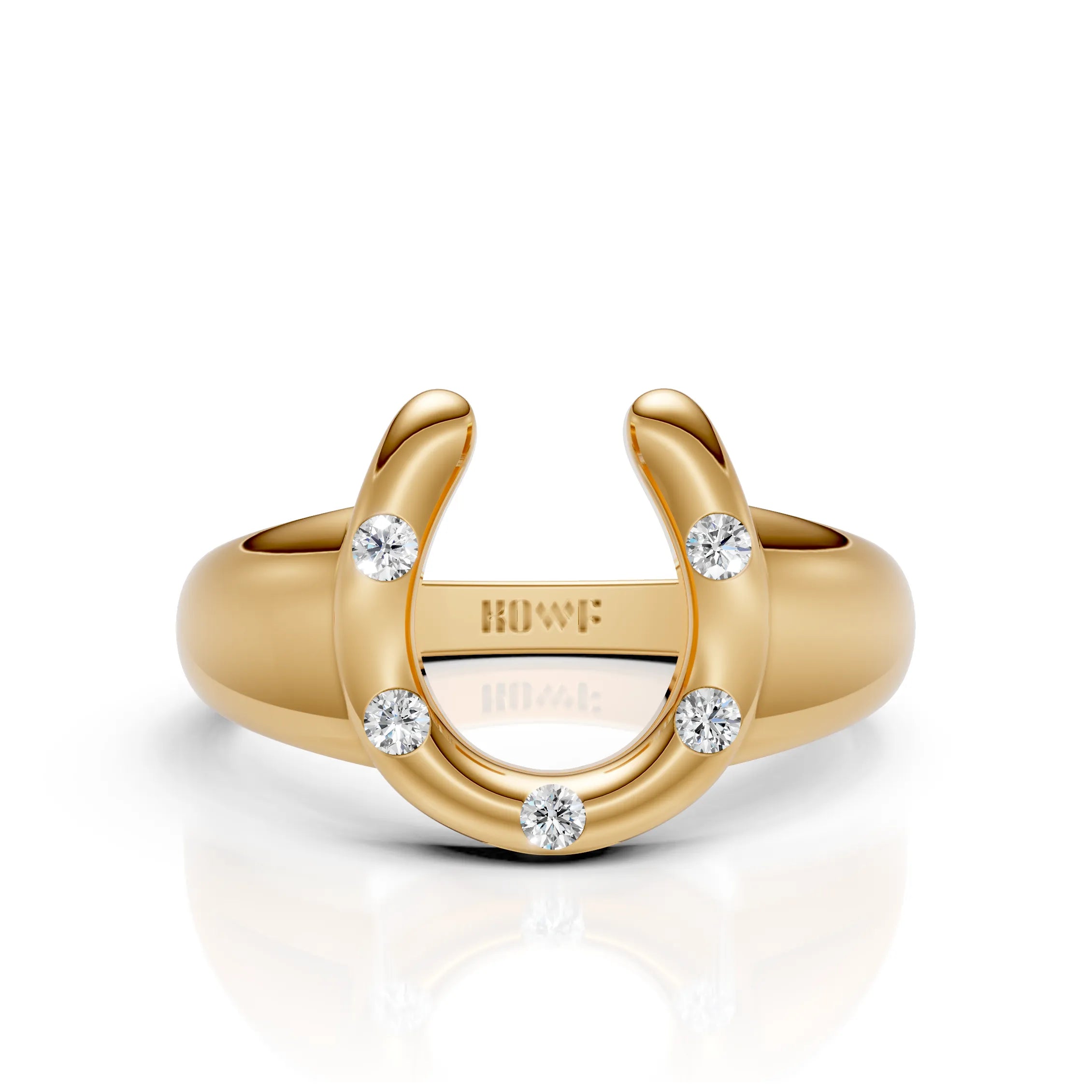 Modern Horseshoe Diamond Ring