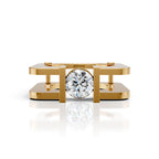 Modern Square Solitaire Ring