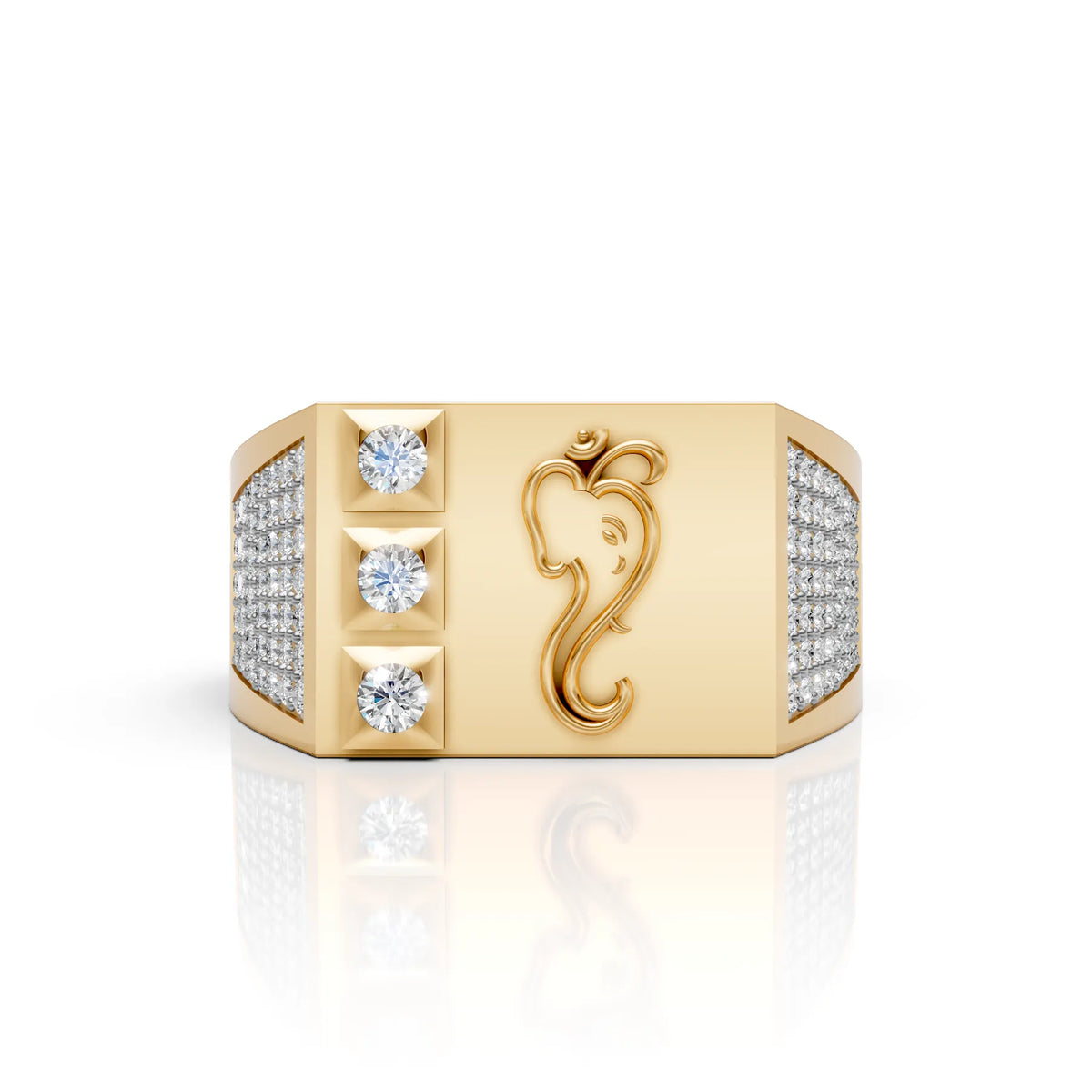 Ganesha Moissanite Statement Ring