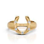 Modern Horseshoe Diamond Ring