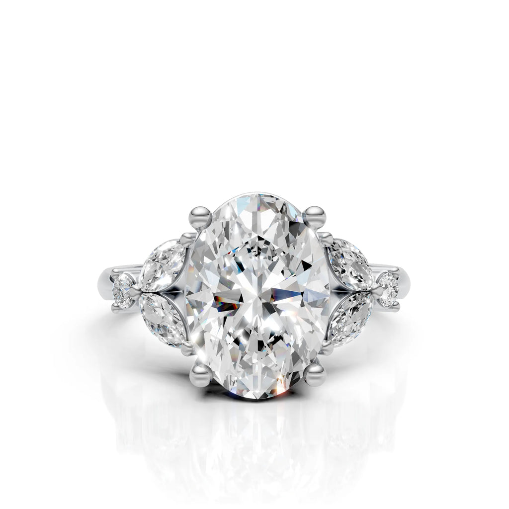 Oval Cut Three Stone Diamond