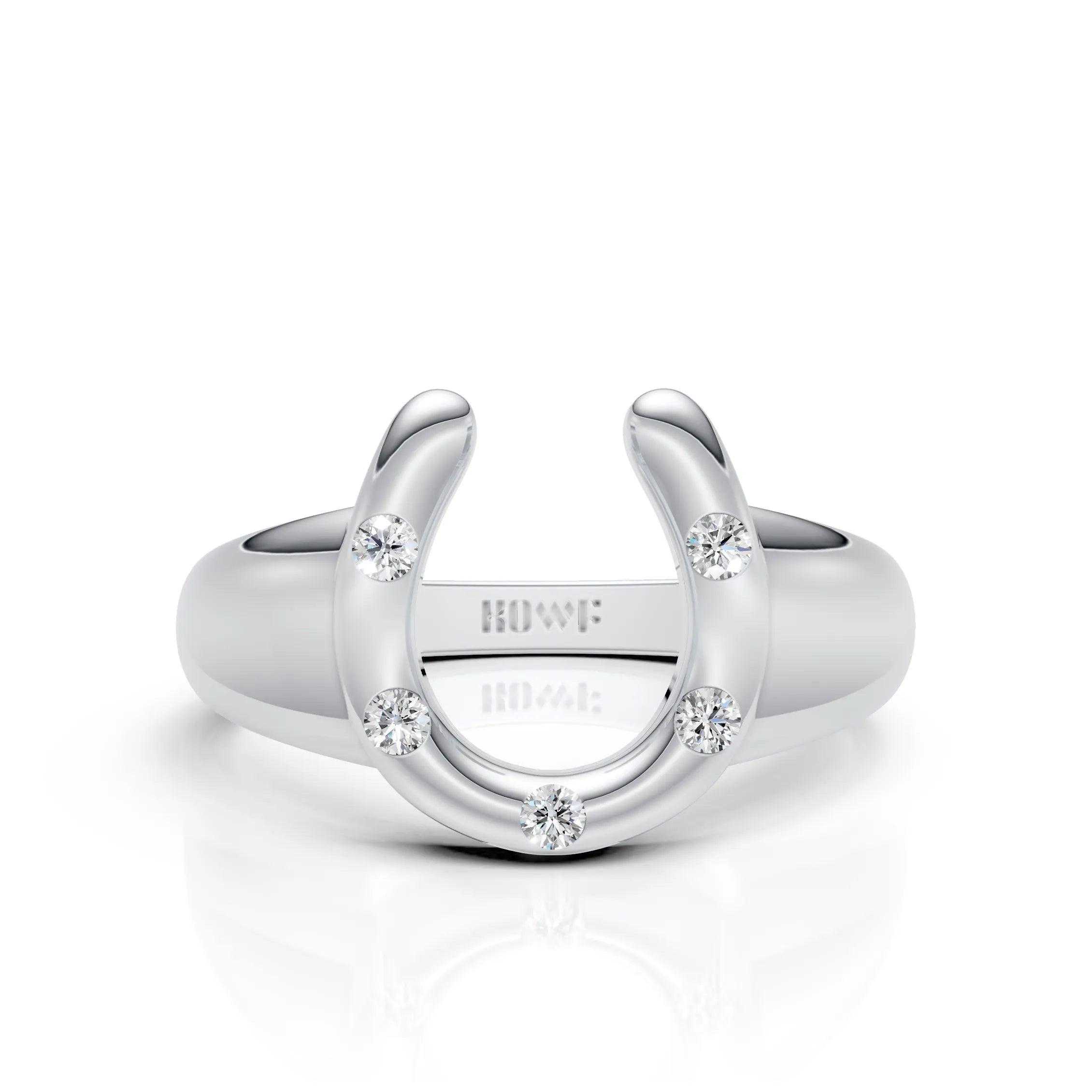 Modern Horseshoe Diamond Ring