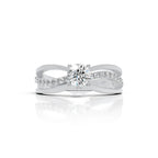 Twist Solitaire Moissanite Ring