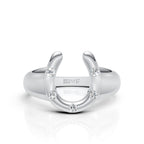 Modern Horseshoe Diamond Ring