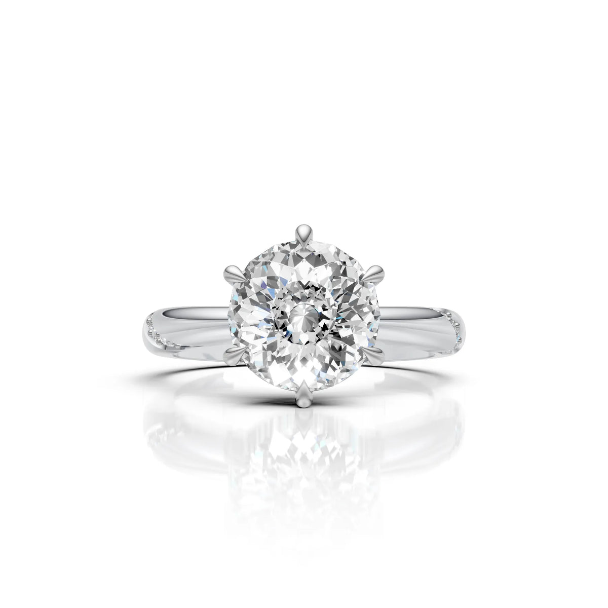 Portuguese Solitaire Split Shank Ring