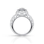 Oval Halo Lattice Ring