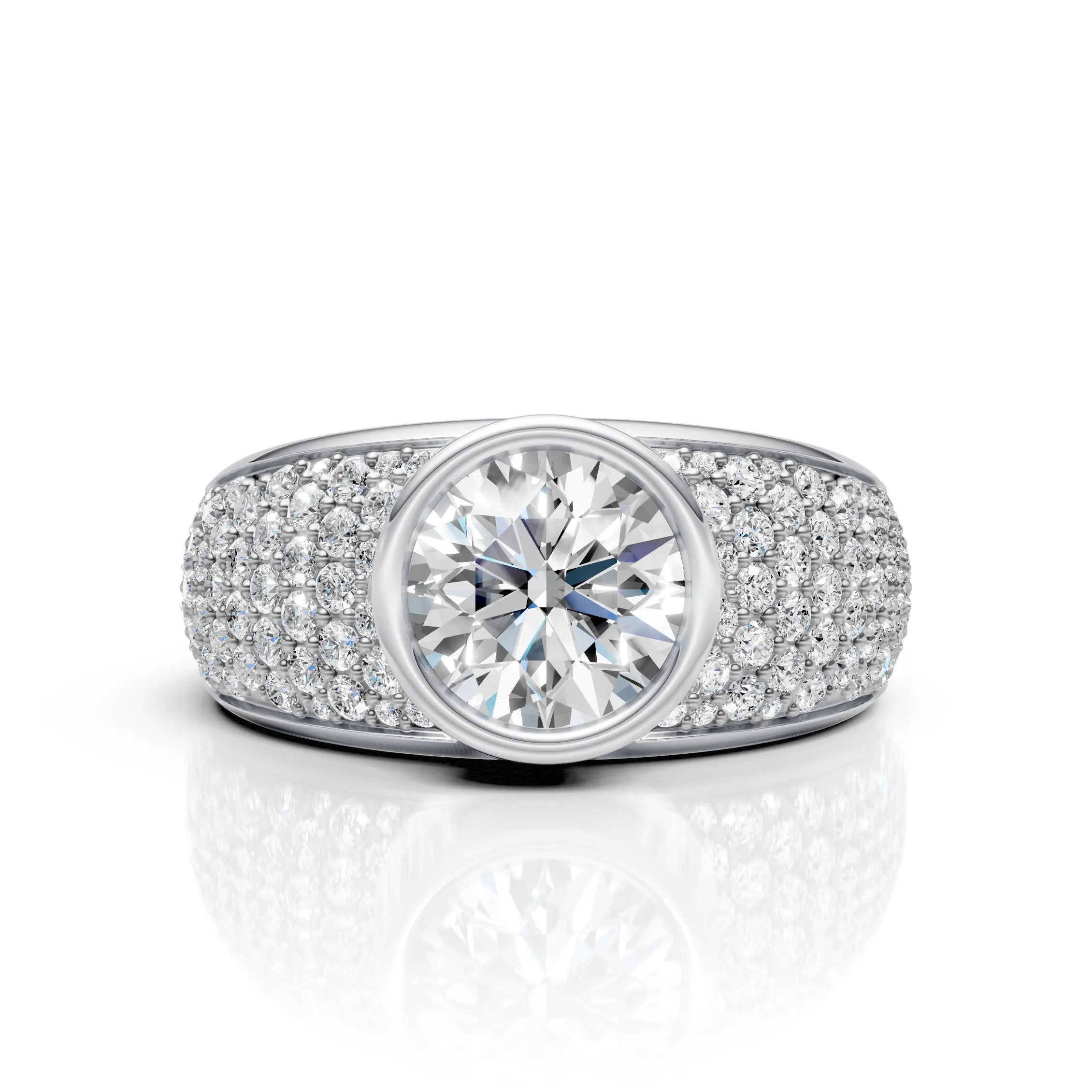 Royal Halo Bezel Ring