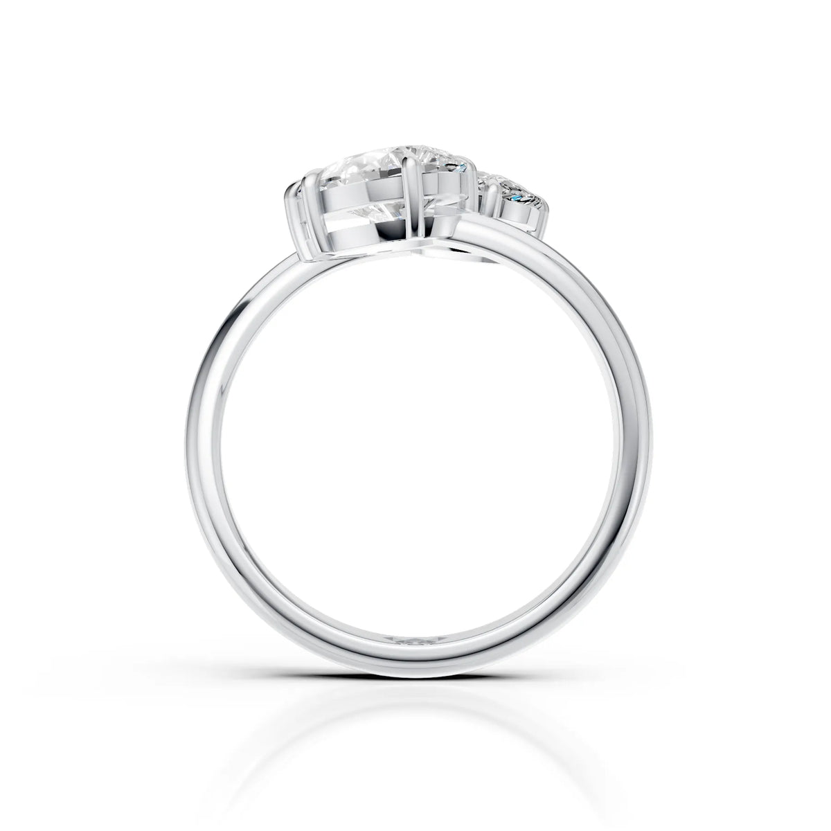 Pear Duo Moissanite Ring