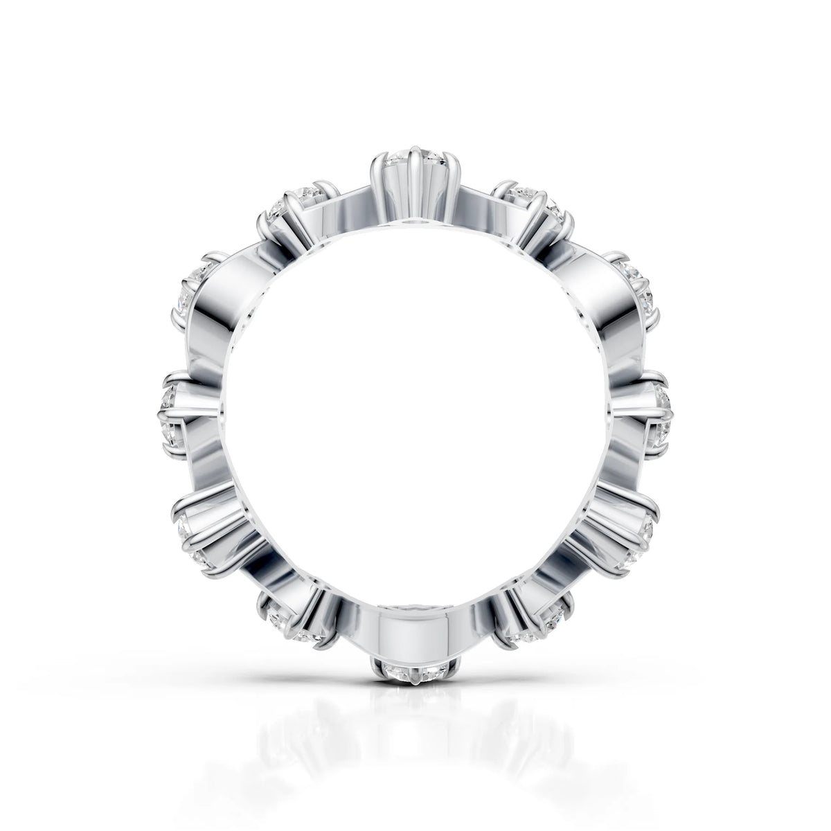 Diamond Wave Eternity Band Ring