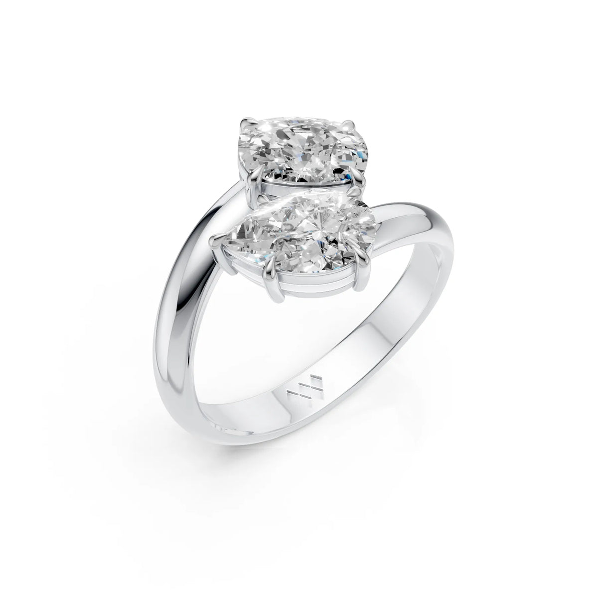 Pear Duo Moissanite Ring