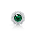 Emerald Green Gearwheel Stud (1 PC)