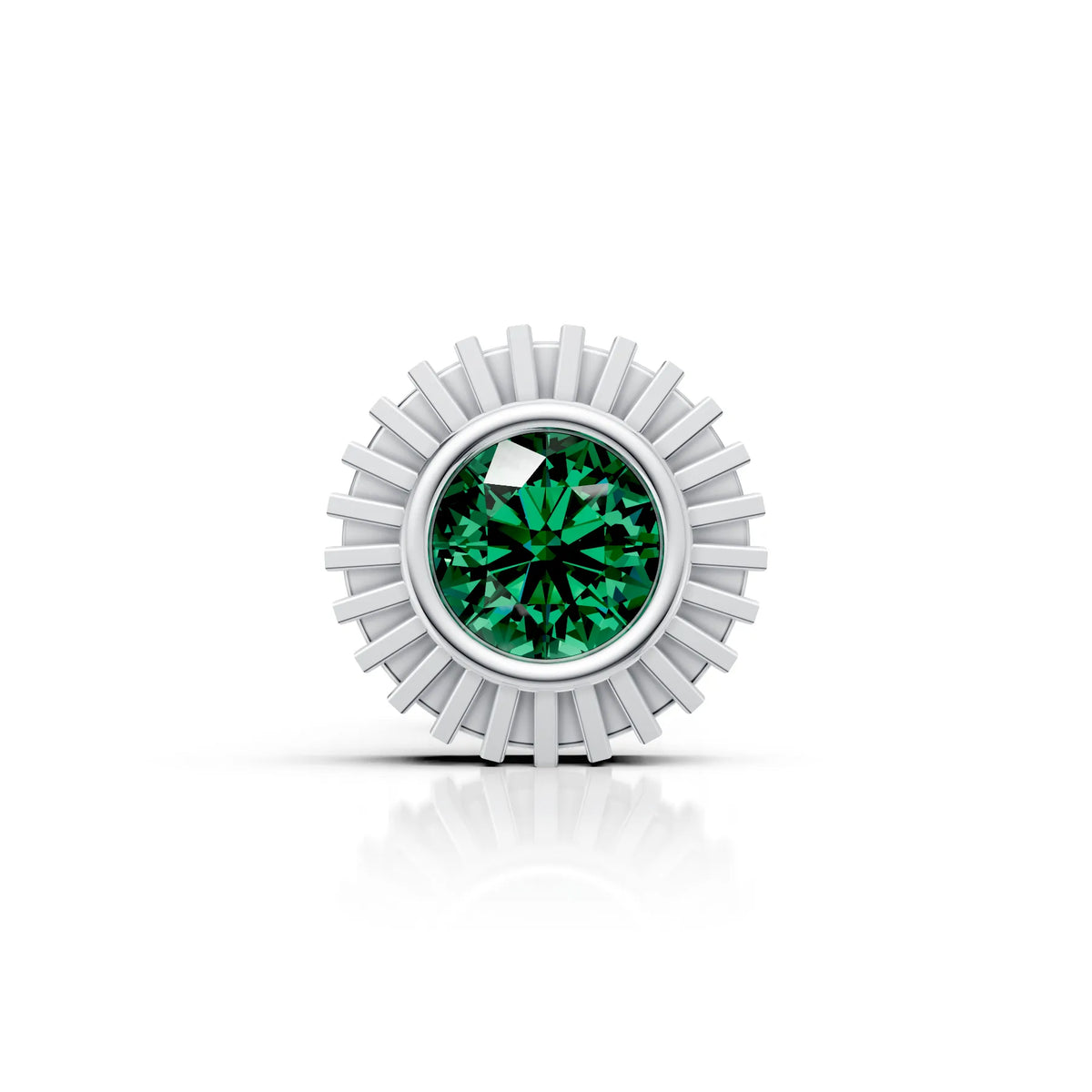 Emerald Green Gearwheel Stud (1 PC)