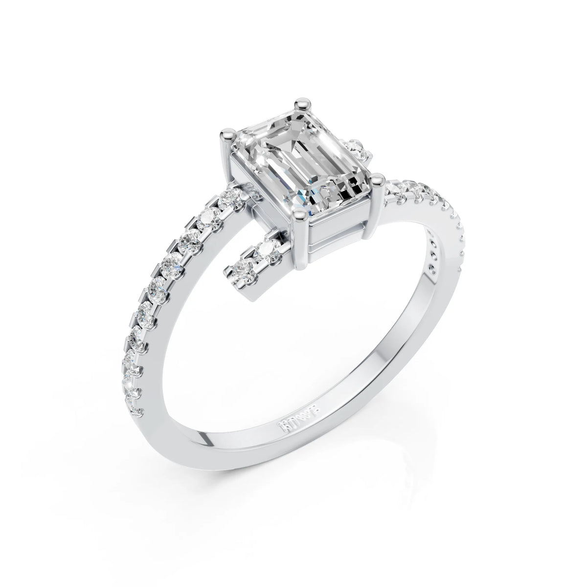 Emerald Cut Diamond Solitaire Ring
