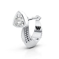 Trillion Cut Solitaire Diamond Huggie Bali