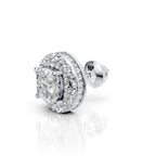 Cushion Cut Diamond Halo Stud Earring (1 PC)