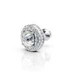 Cushion Cut Diamond Halo Stud Earring (1 PC)