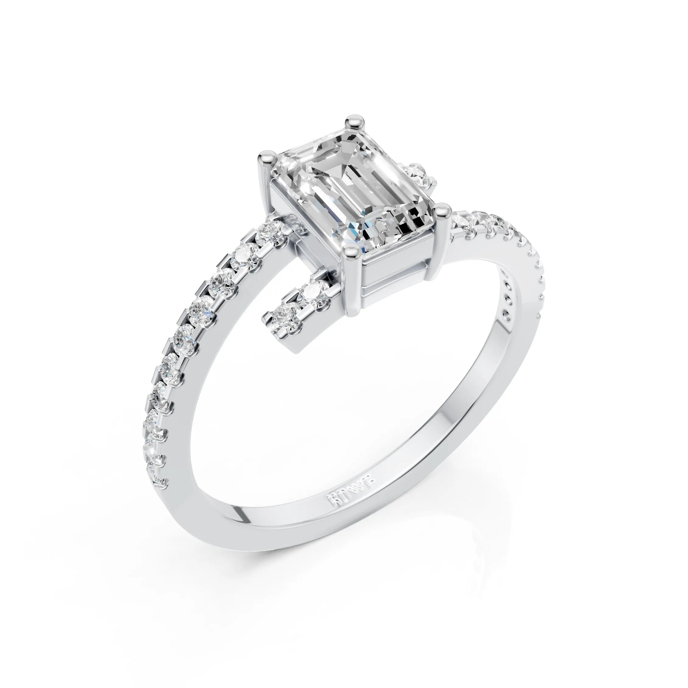 Emerald Cut Diamond Solitaire Ring