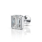 Emerald Cut Diamond Bar Set Stud (1 PC)
