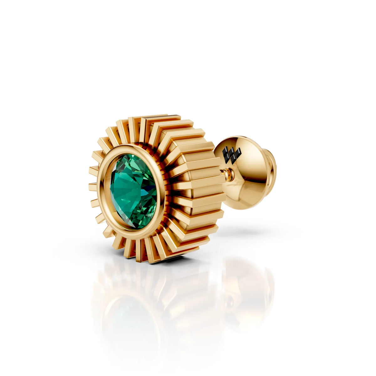 Emerald Green Gearwheel Stud (1 PC)