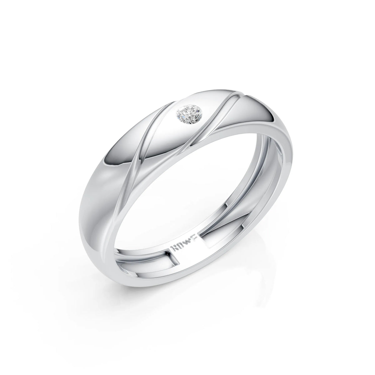 Round Solitaire Band Ring