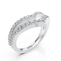 Modern Double Band Diamond Ring