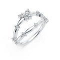 Modern Floral Diamond Ring