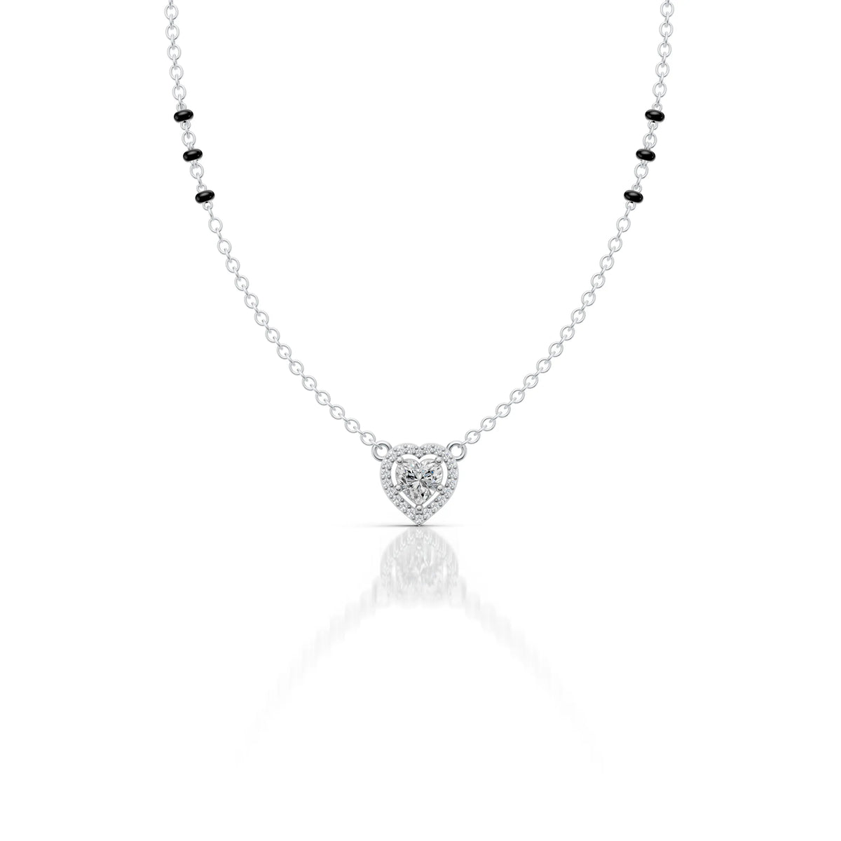 Heart Halo Moissanite Pendant