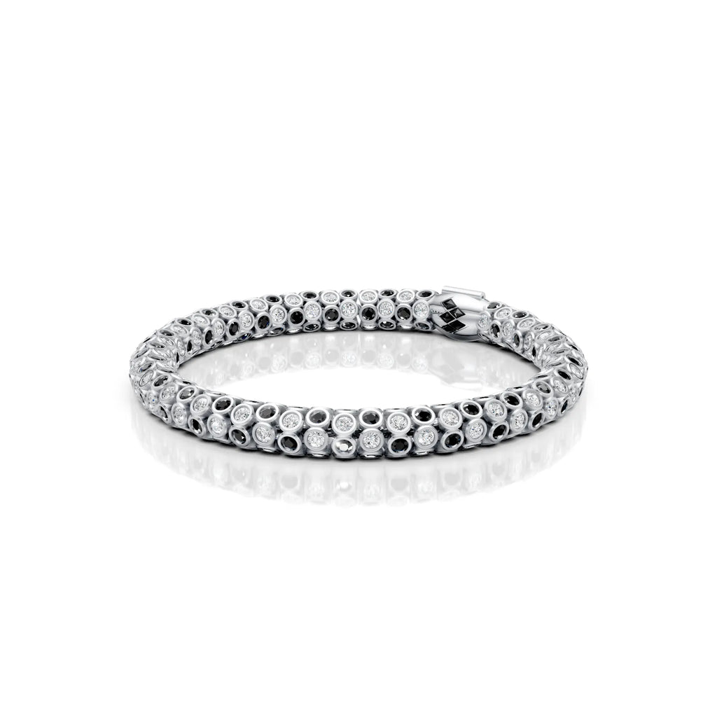 Black & White Diamond Rope Bracelet