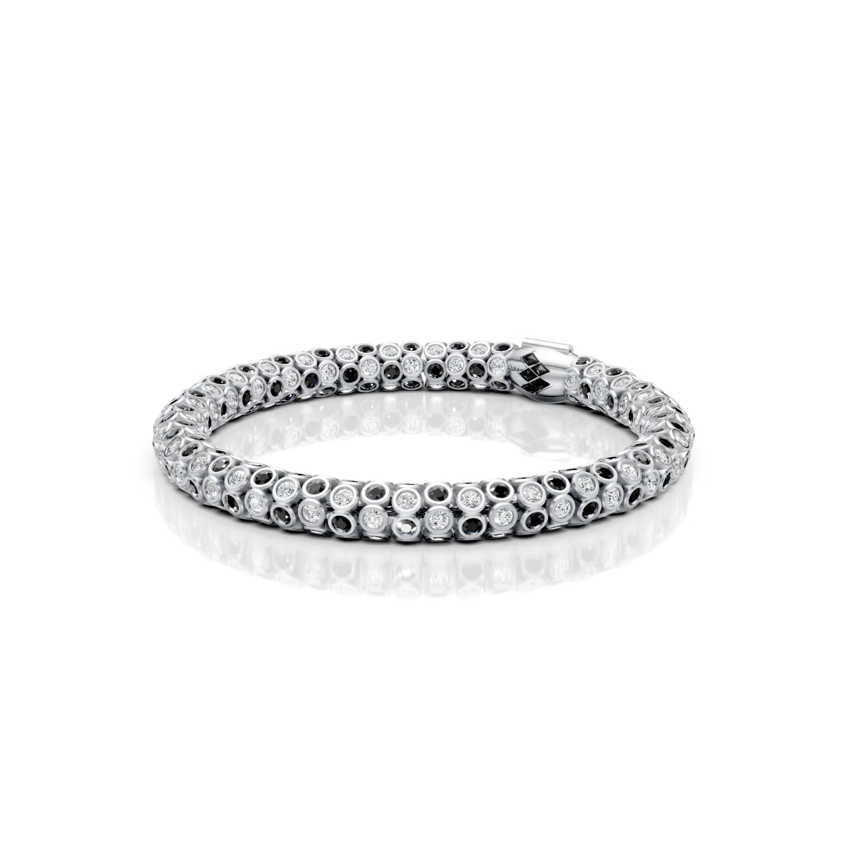 Black & White Diamond Rope Bracelet
