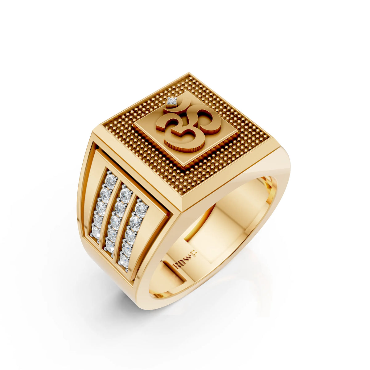 Om Engraved Statement Ring Accents – Spiritual Power Meets Bold Style