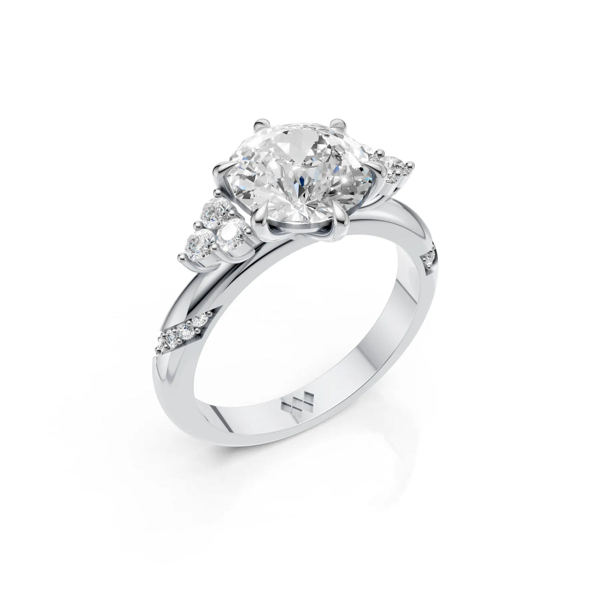 Portuguese Solitaire Diamond Accent Ring