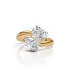 Pear Duo Moissanite Ring